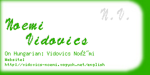 noemi vidovics business card